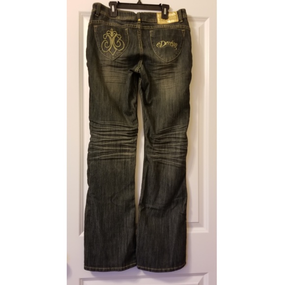 House of Dereon Jeans with Gold Outline Size 9/10 - Picture 2 of 4